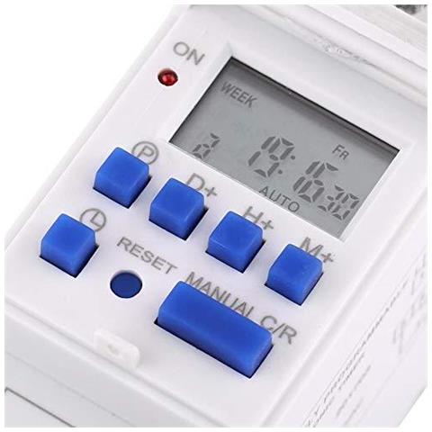 Guida Din Timer Digitale Programmabile Interruttore Display Lcd Settimanale 7 Giorni Elettronico Programmabile Rel (220v)  - Foto 4
