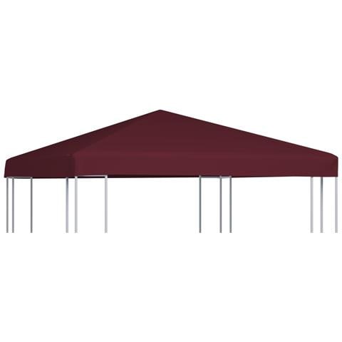 Copertura Superiore per Gazebo 310g / m² 3x3m Bordeaux - Foto 1