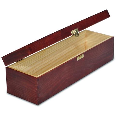 Scatola Rossa In Legno Per Il Vino | 1 Bottiglia | 35,1 X 11 X 10 Cm | Coperchio E Serratura | Cassetta Confezione Perfetto Per Regalo Decoupage Stoccaggio Decorazione Artigianato - Foto 2