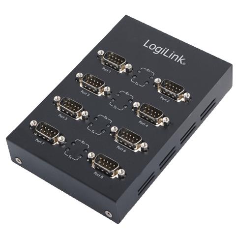 AU0033, USB 2.0, 8xRS-232, Nero, Windows XP / Vista / 7/8 - Foto 1