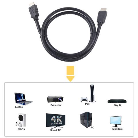 Cavo Hdmi 4k@ 60hz Hdmi 2.0 Black 1 M - Foto 9