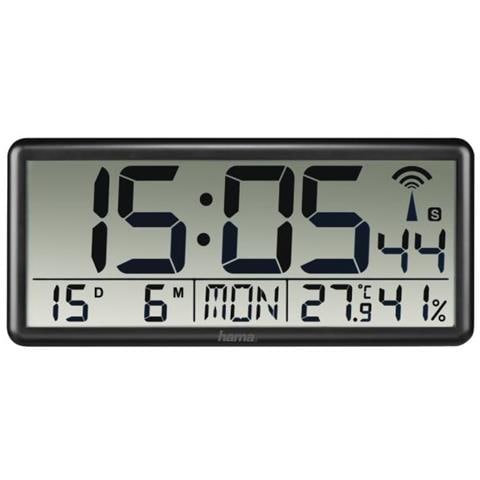 Jumbo Parete Digital Clock Rettangolo Nero - Foto 1