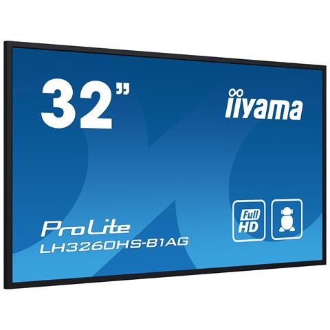 LH3260HS-B1AG visualizzatore di messaggi Pannello A digitale 80 cm (31.5") LED Wi-Fi 500 cd /m² Full HD Nero Processore integrato Android 11 24/7 - Foto 2