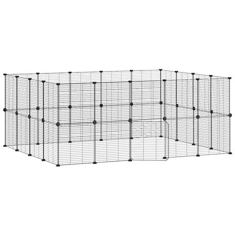 Gabbia Per Animali 36 Pannelli Con Porta Nera 35x35 Cm Acciaio - Foto 1