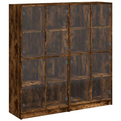 Libreria Ante Rovere Fumo 136x37x142 Cm In Legno Multistrato - Foto 2