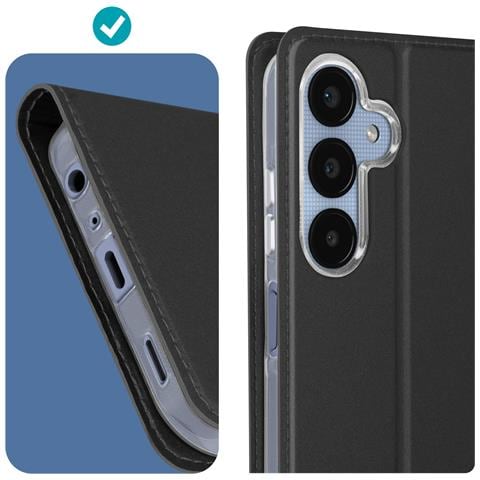 Custodia Per Samsung Galaxy A25 5g Copertina Portacarte Supporto Video, Nero - Foto 2