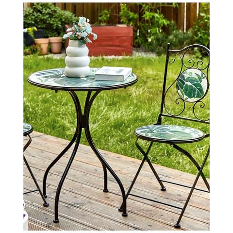 Tavolino Bistrot Cozzana 60 Cm 60 Cm Metallo Nero - Foto 1