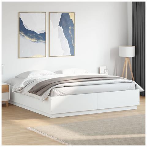 Giroletto Con Luci Led Bianco 200x200 Cm In Legno Multistrato - Foto 1