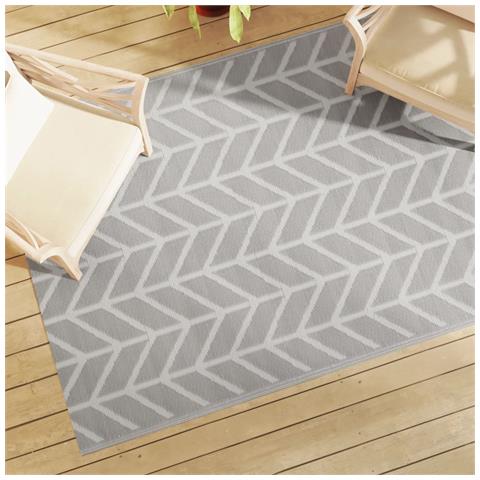 Tappeto Da Esterno Grigio 140x200 Cm In Pp - Foto 1