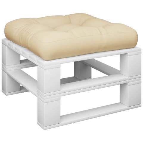 Cuscino Per Pallet Beige 60x60x12 Cm In Tessuto - Foto 3