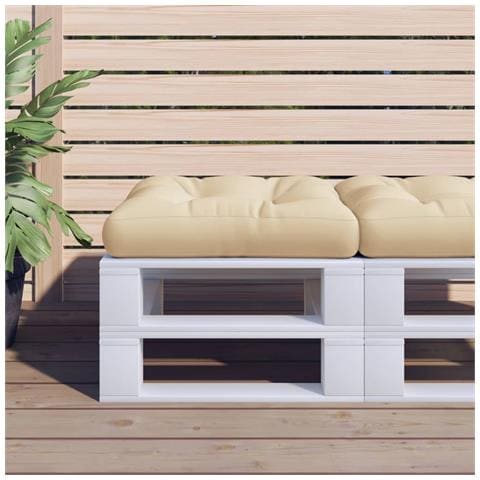 Cuscino Per Pallet Beige 60x60x12 Cm In Tessuto - Foto 1