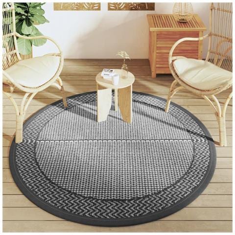 Tappeto Da Esterno Grigio 160 Cm In Pp - Foto 3