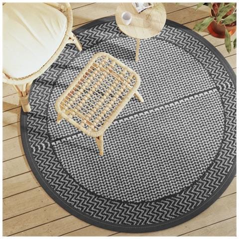 Tappeto Da Esterno Grigio 160 Cm In Pp - Foto 1