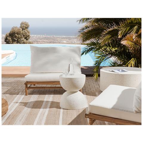 Tavolino Caoria Effetto Terrazzo Bianco Sporco - Foto 1