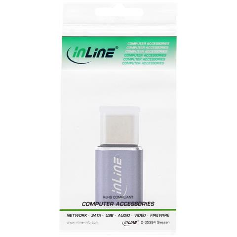 Adattatore USB4, USB-C maschio /femmina, alluminio, grigio - Foto 2