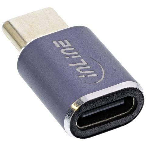 Adattatore USB4, USB-C maschio /femmina, alluminio, grigio - Foto 1