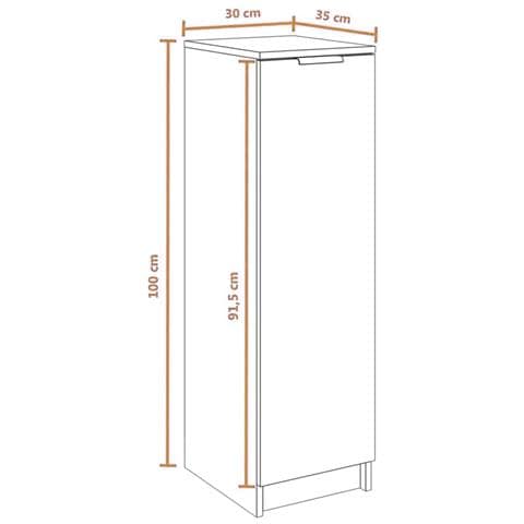 Scarpiera Mobiletto Multiuso In Legno Bianco Mobile Porta Scarpe 30x35x100 Cm - Foto 2