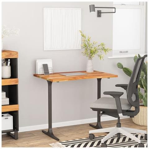 Piano Scrivania 90x60x2,5 Cm Rettangolare Legno Massello Acacia - Foto 1