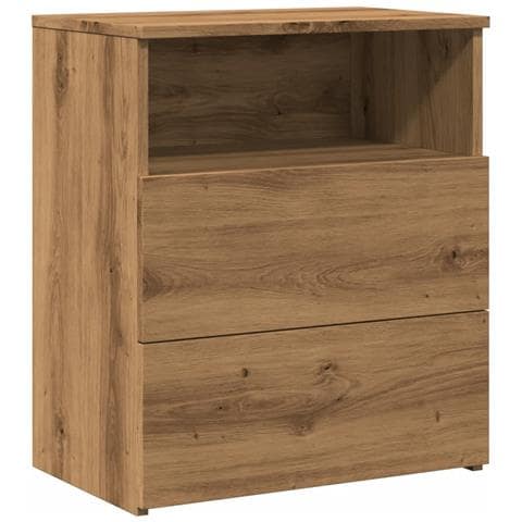 Comodino Rovere Artigianale 50x32x60 Cm In Legno Multistrato - Foto 2