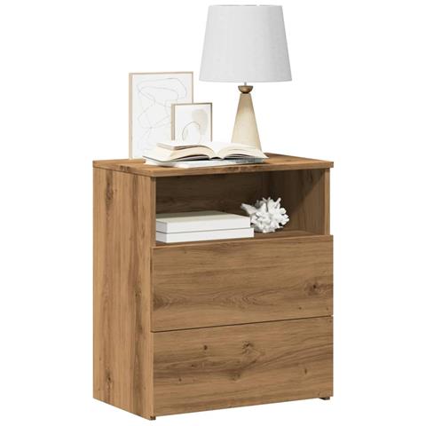 Comodino Rovere Artigianale 50x32x60 Cm In Legno Multistrato - Foto 1