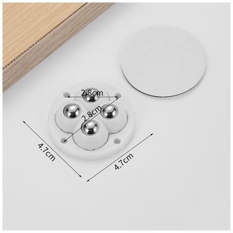 20pcs Ruote Girevoli, Rotelle Girevoli Adesive, Rotelle Per Mobili Resistenti (confezione Da 4) White - Foto 2