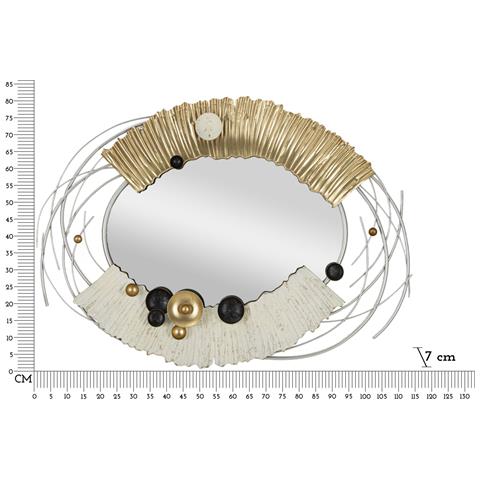 Specchio Con Cornice Mf505 - Multicolore - Metallo - 114x7x81 Cm - Foto 7
