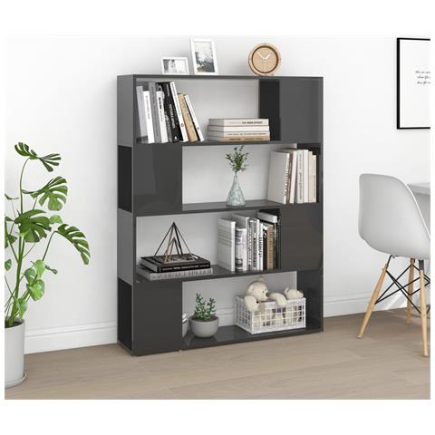 Lusso Casadino - Libreria/divisorio Grigio Lucido 100x24x124 Cm - Foto 2