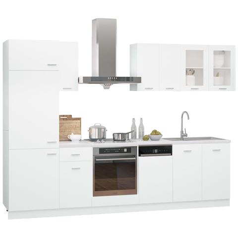 Lusso Casadino - Set Armadi Da Cucina 8 Pz Lyon Bianco In Truciolato - Foto 1