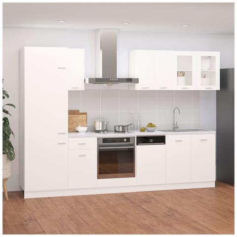 Lusso Casadino - Set Armadi Da Cucina 8 Pz Lyon Bianco In Truciolato - Foto 8