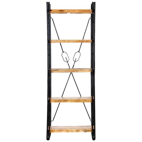 Lusso Casadino - Libreria A 5 Ripiani 60x30x180 Cm In Legno Massello Di Mango - Foto 1