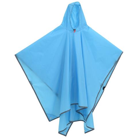 Poncho Antipioggia con Cappuccio Design 2 in 1 Blu 223x145 cm - Foto 2