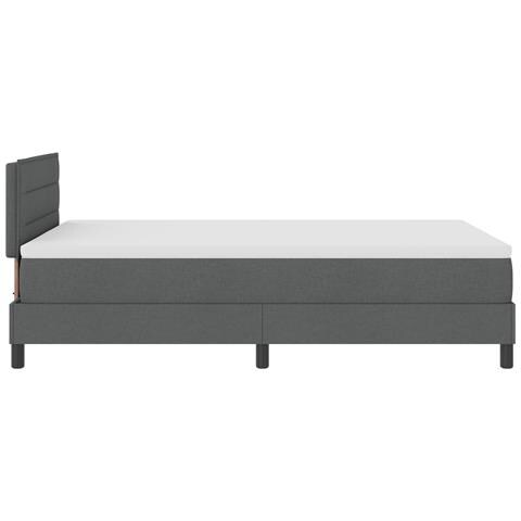 Letto a Molle con Materasso Grigio Scuro 120x190 cm Tessuto - Foto 9