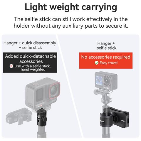 Supporto Per Selfie Stick Per Insta360/dji /gopro - Attacco Rapido Per Zaino - Foto 7