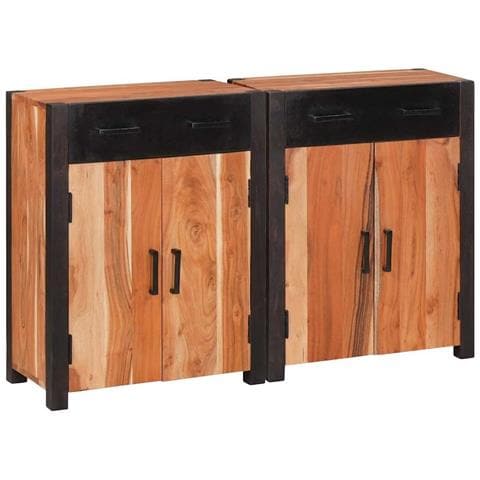 Credenza 2 pcs Marrone 110 x 30 x 75 cm - Foto 1