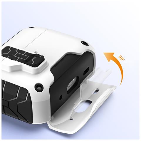 Custodia Protettiva Per Auricolari Bluetooth Compatibile Con Airpods Pro/pro 2 Con Chiusura Magnetica E Supporto Per Telefono White - Foto 2