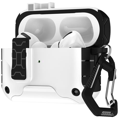 Custodia Protettiva Per Auricolari Bluetooth Compatibile Con Airpods Pro/pro 2 Con Chiusura Magnetica E Supporto Per Telefono White - Foto 1
