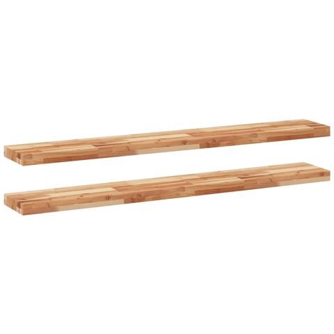 Mensole da Parete 2 pz 160x20x4 cm Legno Acacia Rifinito a Olio - Foto 1