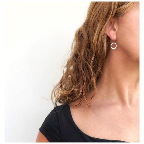 Orecchino A Gancio In Argento ""untotal"" Argento925 - Foto 2