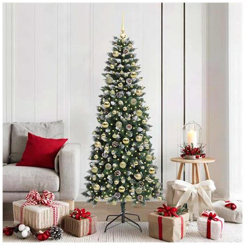 Albero di Natale artificiale con 300 LED Verde 180 cm - Foto 2