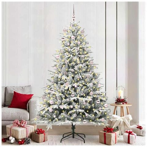 Albero di Natale artificiale preilluminato con set di palline - Foto 2