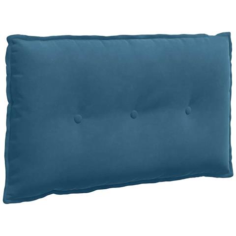 Cuscino per Schiena Blu 80 x 50 cm Tessuto in Cords - Foto 1