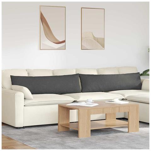 Cuscini da Divano 2 pcs Grigio scuro 145 x 40 cm - Foto 2