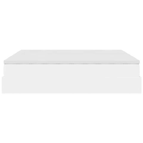 Struttura Letto Pouf con Materassi Bianco 180x200 cm Similpelle - Foto 9