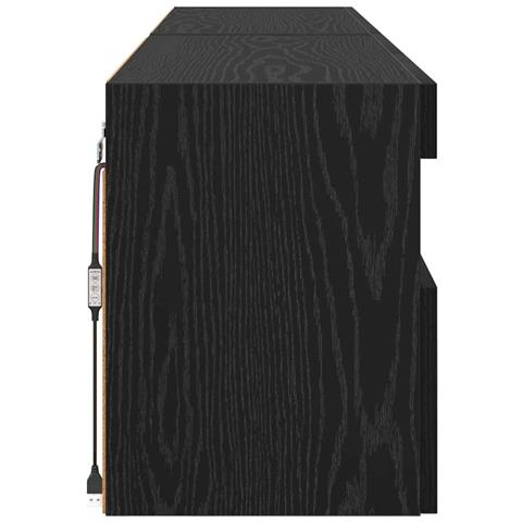 Mobiletti TV da Parete 2 pcs Rovere Nero 80 x 30 x 40 cm - Foto 9