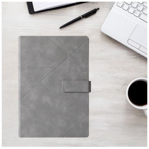 Quaderno Retro Europeo - Diario Vintage Con Chiusura A Fermaglio Grey - Foto 2