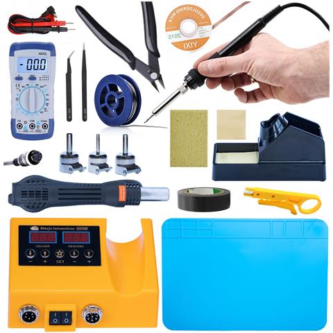 Stazione Saldante 2 In 1 Oh660 - 660w, Display Led, Compatibile Con Plastica | Set Completo Per Saldatura E Riparazione Elettronica - Foto 1