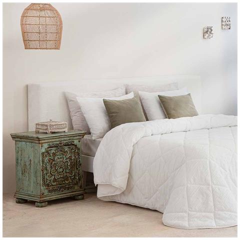 Comodino In Legno Intagliato Verde 50x40x59 - Foto 2