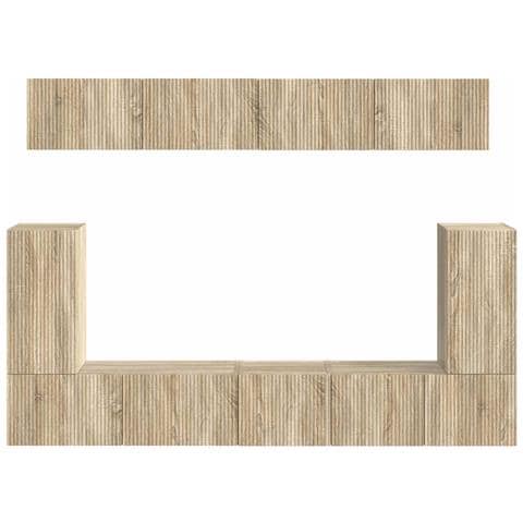 Set mobile TV 5 pcs Rovere Sonoma Legno multistrato - Foto 9
