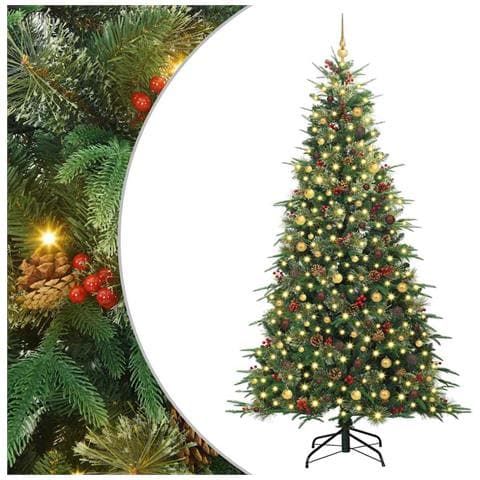 Albero di Natale Artificiale con Rami Pieghevoli Verde 240 cm - Foto 1