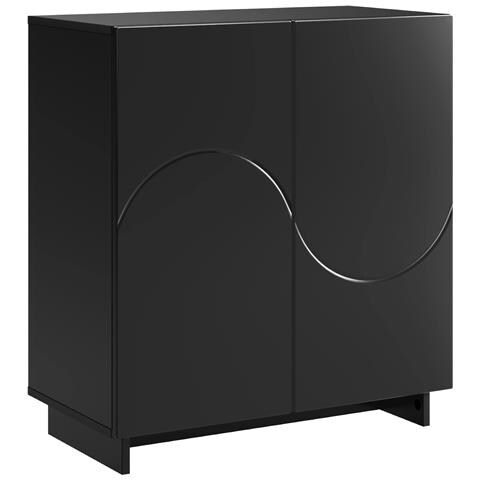 Credenza Nero 67 x 34,5 x 75 cm Legno ingegnerizzato - Foto 1